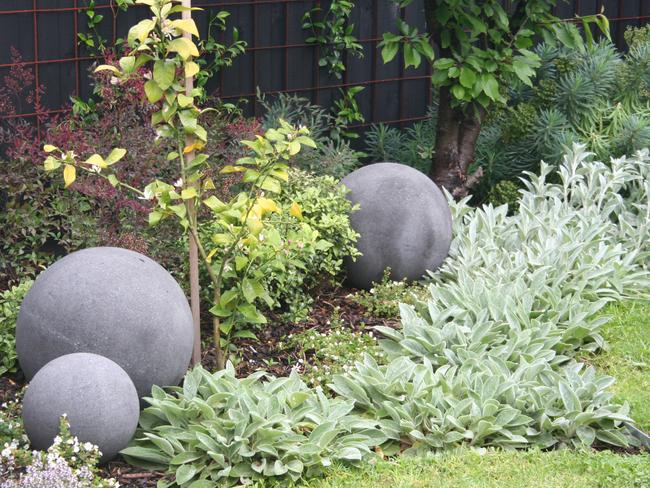 Add interest to your winter garden with these smooth and sculptural stones. Picture: waterfeaturesdirect.com.au