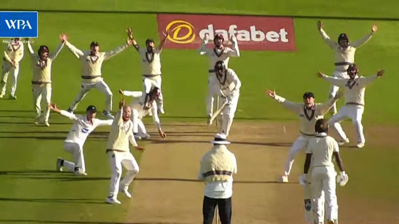 Somerset wins the match in dramatic scenes.