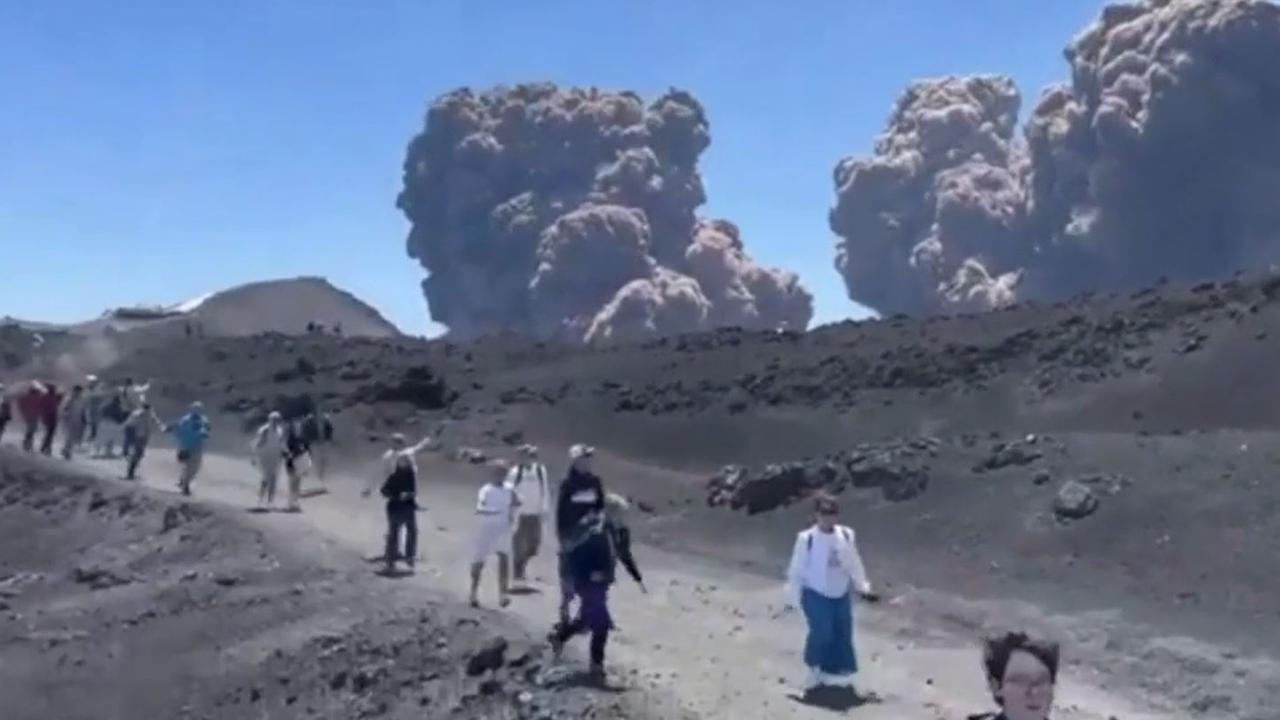 ‘Extreme caution’: Mt Etna erupts in Italy as tourists run for cover