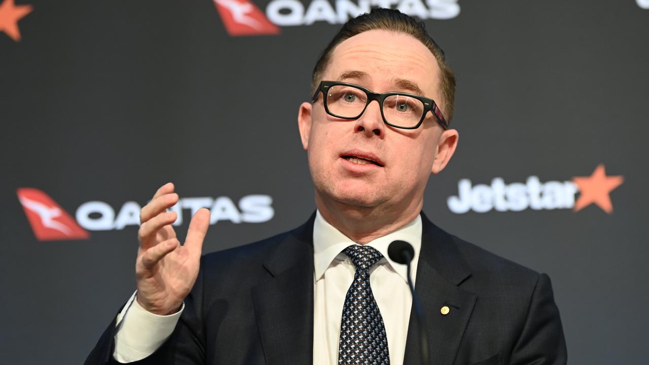 Qantas Group CEO Alan Joyce announced the stand down on Tuesday. Picture: NCA NewsWire / Jeremy Piper