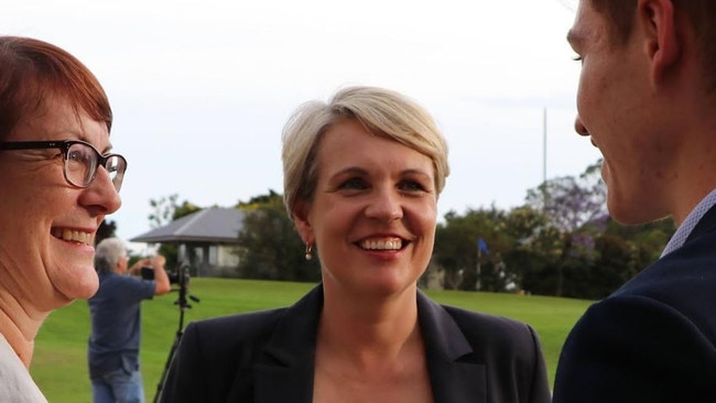 Posts show Wright campaigning for Federal Labor MP Susan Templemann and posing with Tanya Plibersek.