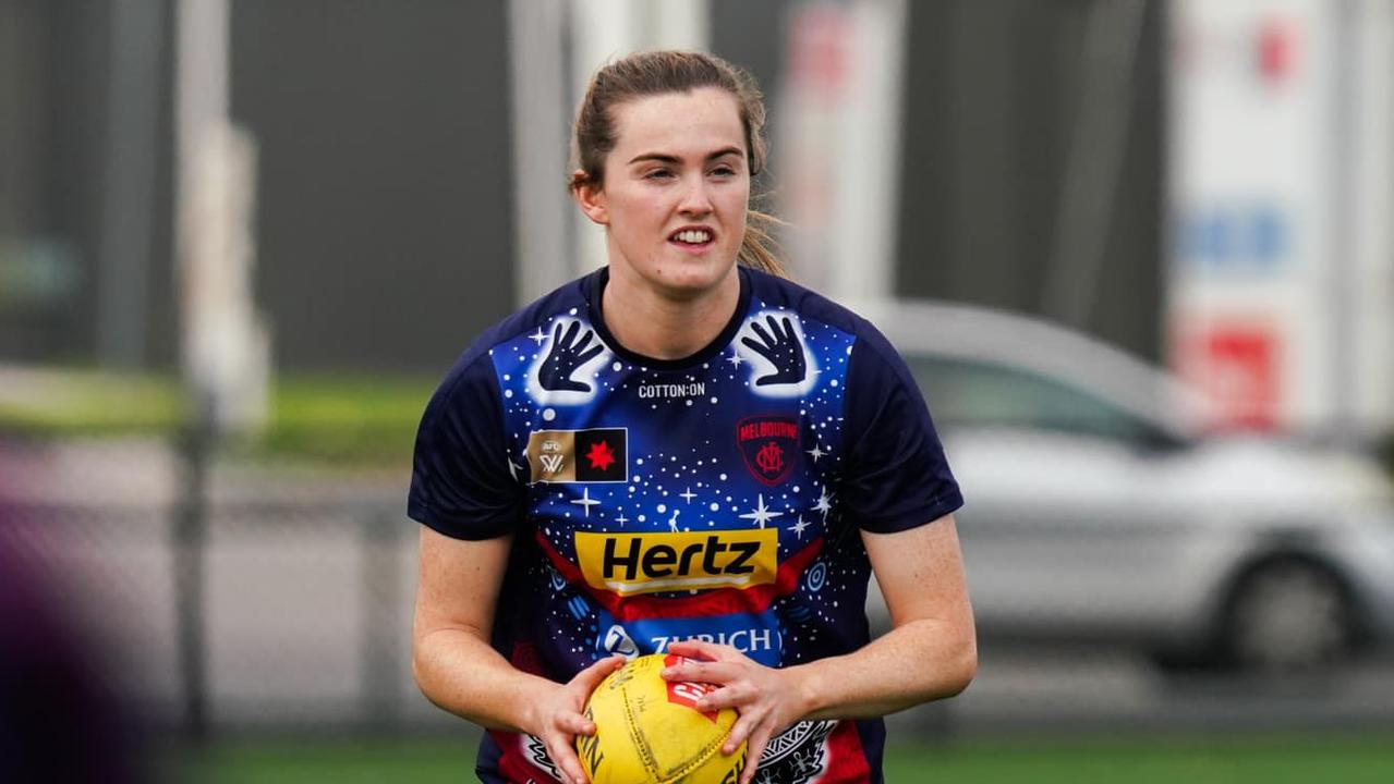 Aimee Mackin looms as a big addition to Melbourne’s forward line, which is already the competition’s most prolific. Picture: Melbourne FC