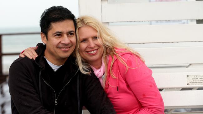 Carolyn Martinez and husband Saul. Pic Mark Calleja.