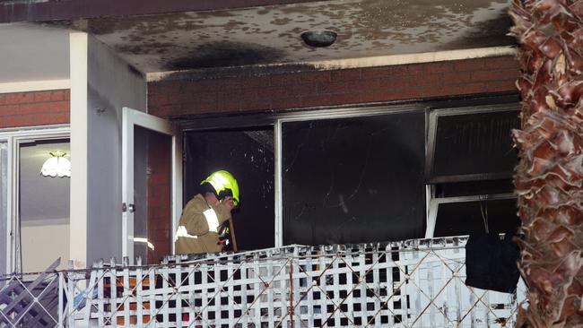 Two people have been rescued from a burning unit on the second floor of a three level unit complex on Wangee Road, Lakemba. Numerous fire brigades attended as reports of people trapped on the balcony were called in. The unit was destroyed. A ladder was seen against the front of the building where the occupants were rescued. Pics Bill Hearne