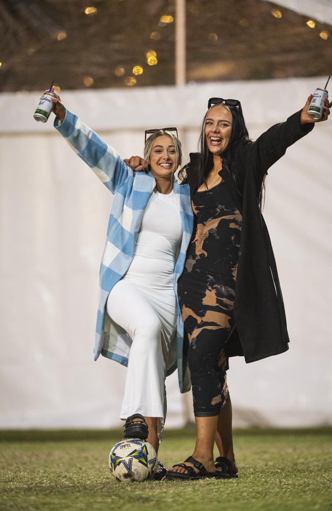 Jessica Palmer (left) and Tahlia Curd at Sparkling Soiree Ladies Day at Willowburn Football Club, Saturday, August 3, 2024. Picture: Kevin Farmer