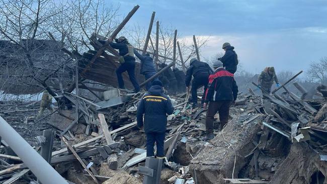 Destruction in Ukraine refutes claims by the superpowers that they did not target population centres unless they are close to targets of military significance”. Picture: AFP Photo/HO/ Vadim Filashkin