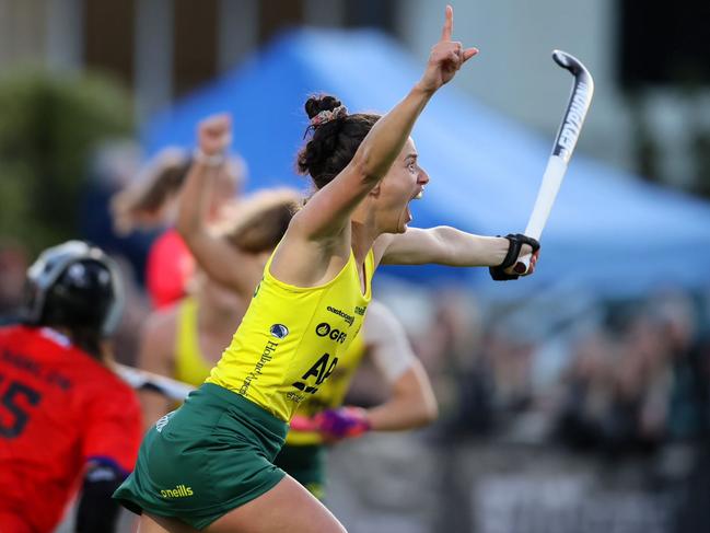 Hockeyroos star Brooke Peris will bring up 200 matches for Australia.