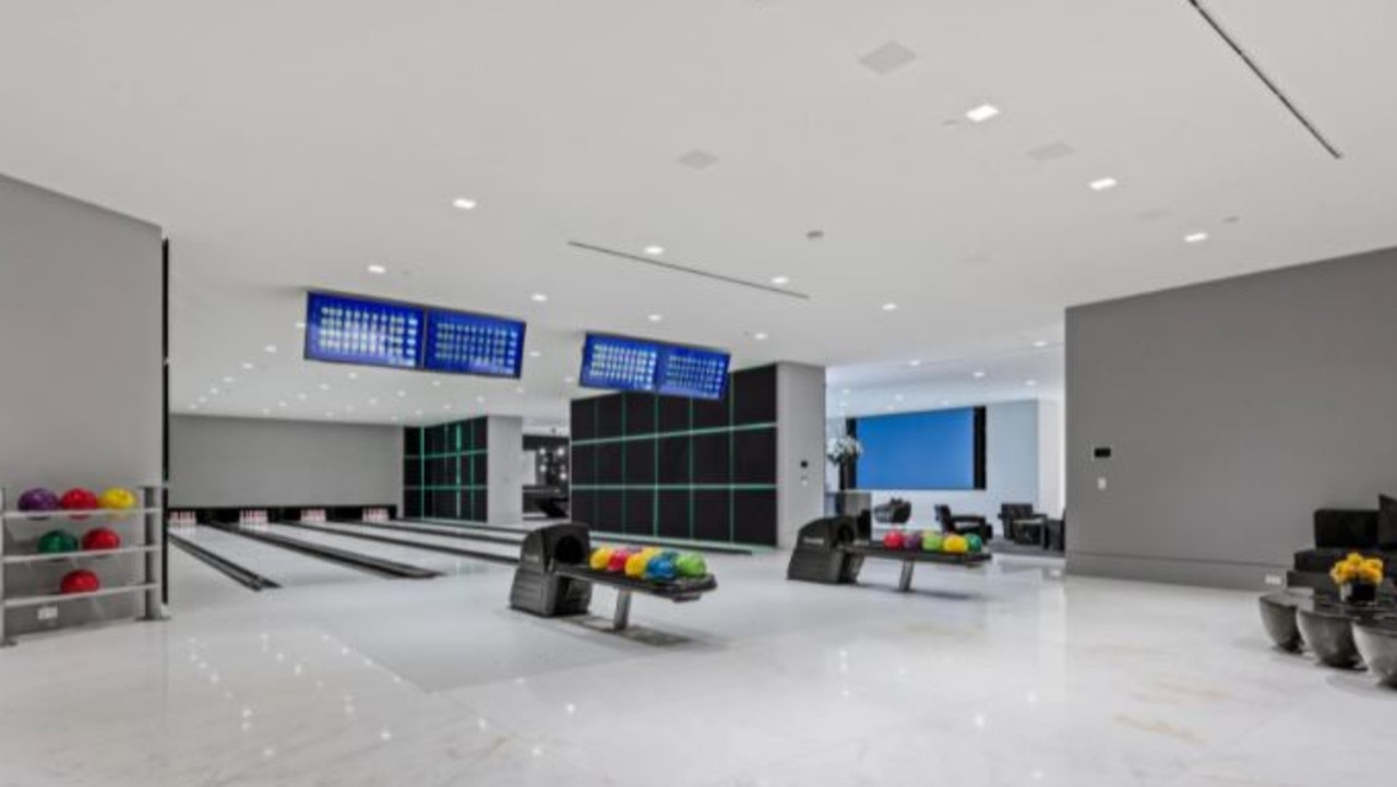 There is also a bowling alley in the property. Picture: Joe Bryant/New York Post