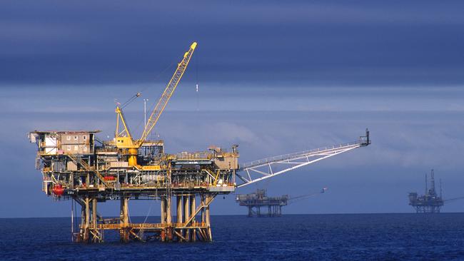 The Kingfisher rig, part of Esso Australia oil and gas field platforms in Bass Strait.