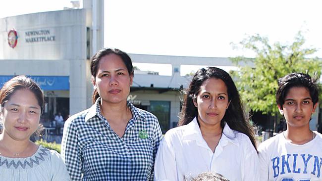 Parent Audrey D’Mello (second from right) said there were plenty of skyscrapers and no schools in Wentworth Point.