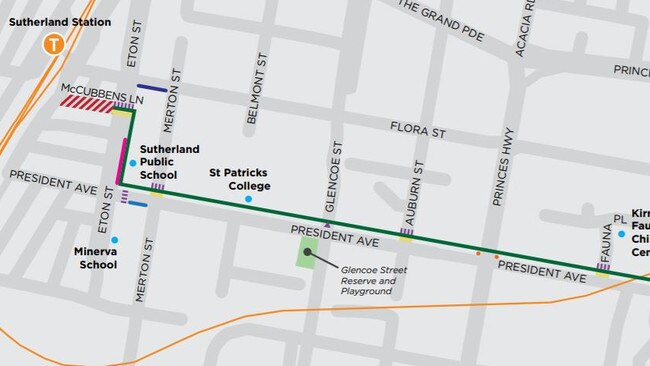 Artists' impressions of the first stage of the Sutherland to Cronulla Active Transport Link. Picture: Supplied