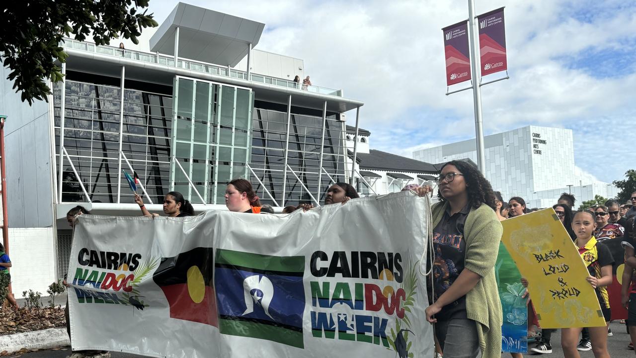 NAIDOC Week kicked off with a loud and proud march through the Cairns CBD. Photo: Dylan Nicholson