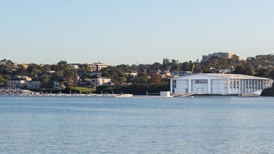 A concept image of the marina and moorings.