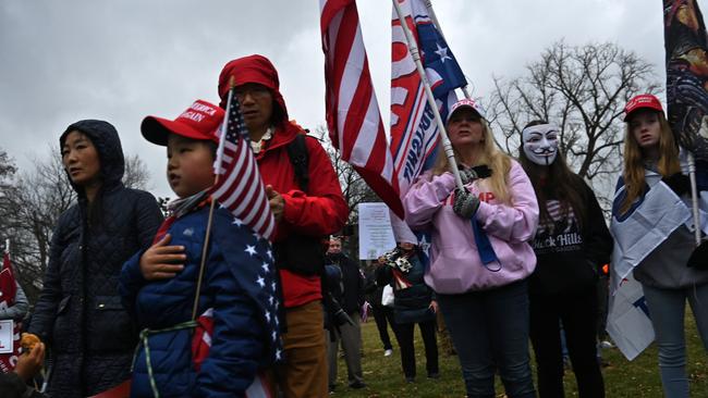 Supporters of US President Donald Trump gather on Capitol Hill. Picture: AFP