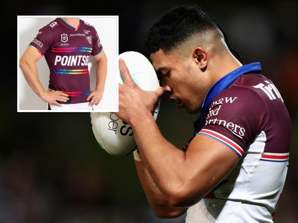 Manly pride jersey saga: Magda Szubanski slams Sea Eagles stars boycotting  match over rainbow stripe