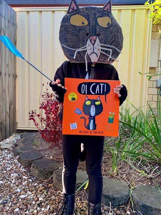 Melanie Mills: Oi Cat!. Quest Community News Book Week Photos. Albert & Logan News. Picture supplied.