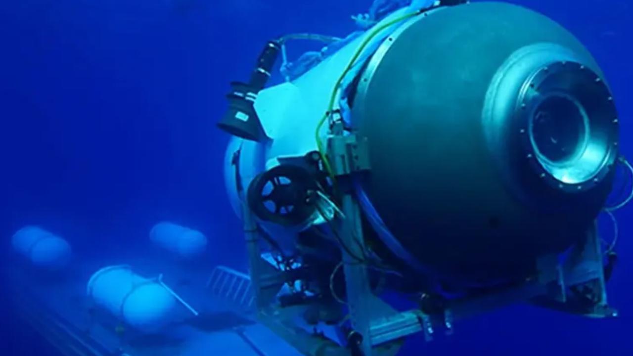 The Titanic-bound tourist submarine that disappeared on Sunday morning has only 96 hours of life support installed. Authorities believe the supplies have dipped below 40 hours. Picture: OceanGate