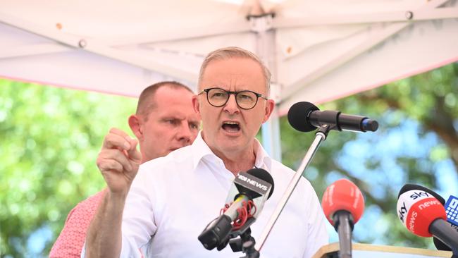 Anthony Albanese hit back at the suggestion of a backflip. Picture: NCA NewsWire / Jeremy Piper