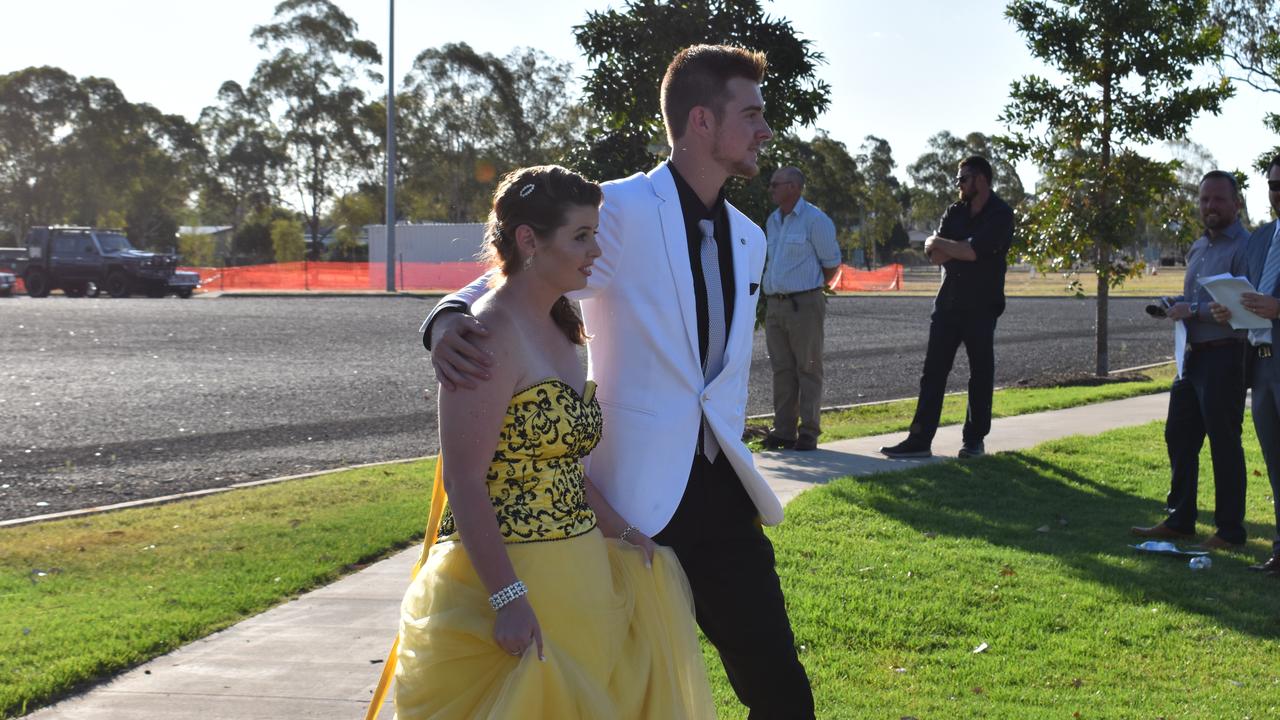 Shakira Eslick and Jay Purvical-McDonald at the Dalby State High School formal on October 16, 2020. Picture: Sam Turner