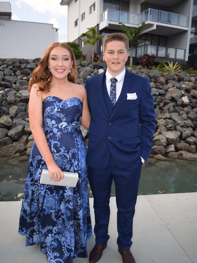 Chillie Fitzgerald and Finlay Cochrane at the Proserpine State High School formal. Picture: Elyse Wurm