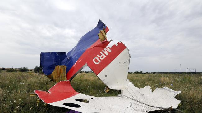 Wreckage of Malaysia Airlines flight MH17. Picture: AFP