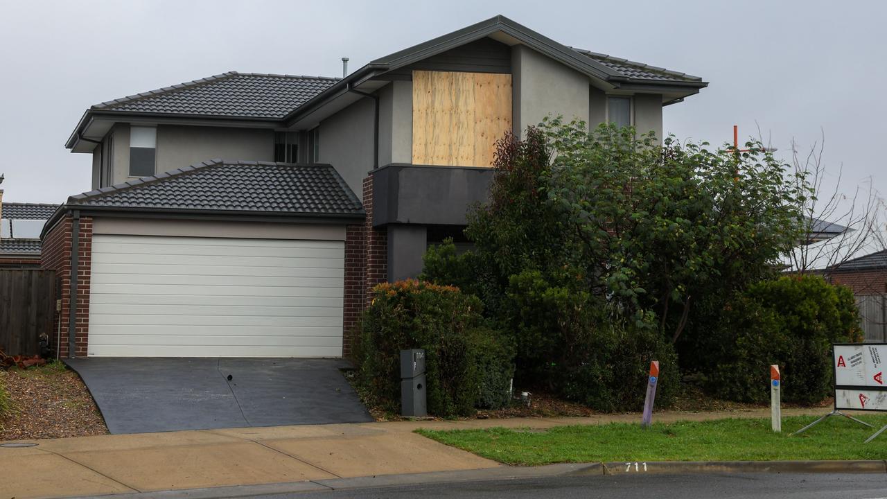 The Geelong house where Moger suffered serious injuries. Picture: news.com.au