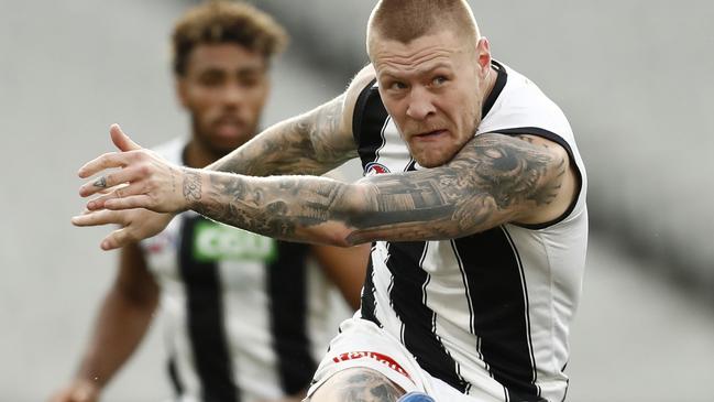 De Goey has played more than 100 games for Collingwood. Picture: Darrian Traynor/AFL Photos/via Getty Images