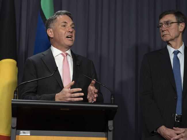 Defence Minister Richard Marles with Sir Angus Houston in August 2022 Picture: NCA NewsWire / Gary Ramage