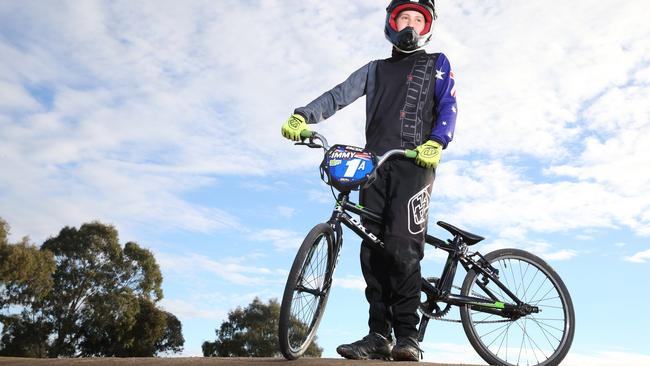 BMX rider Imogen Healy, 10, has been nominated for School Sports Award. (AAP Image/Dean Martin)