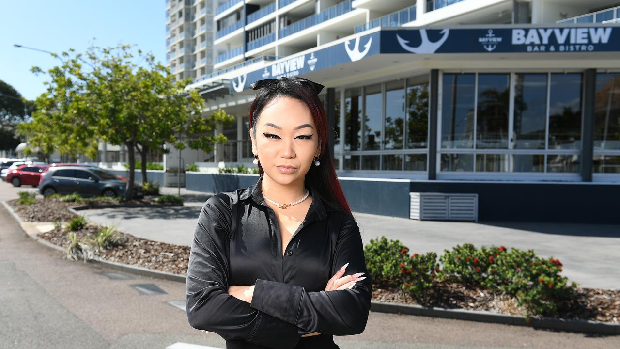 Bayview Bar and Bistro Venue Manager Leah Kim is among the South Townsville businesses who are upset about Townsville City Council's lack of consultation and the potential impacts of the paid parking expansion. Picture: Shae Beplate.