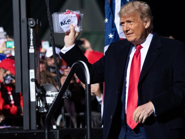 Donald Trump is back on the campaign trail. Picture: AFP