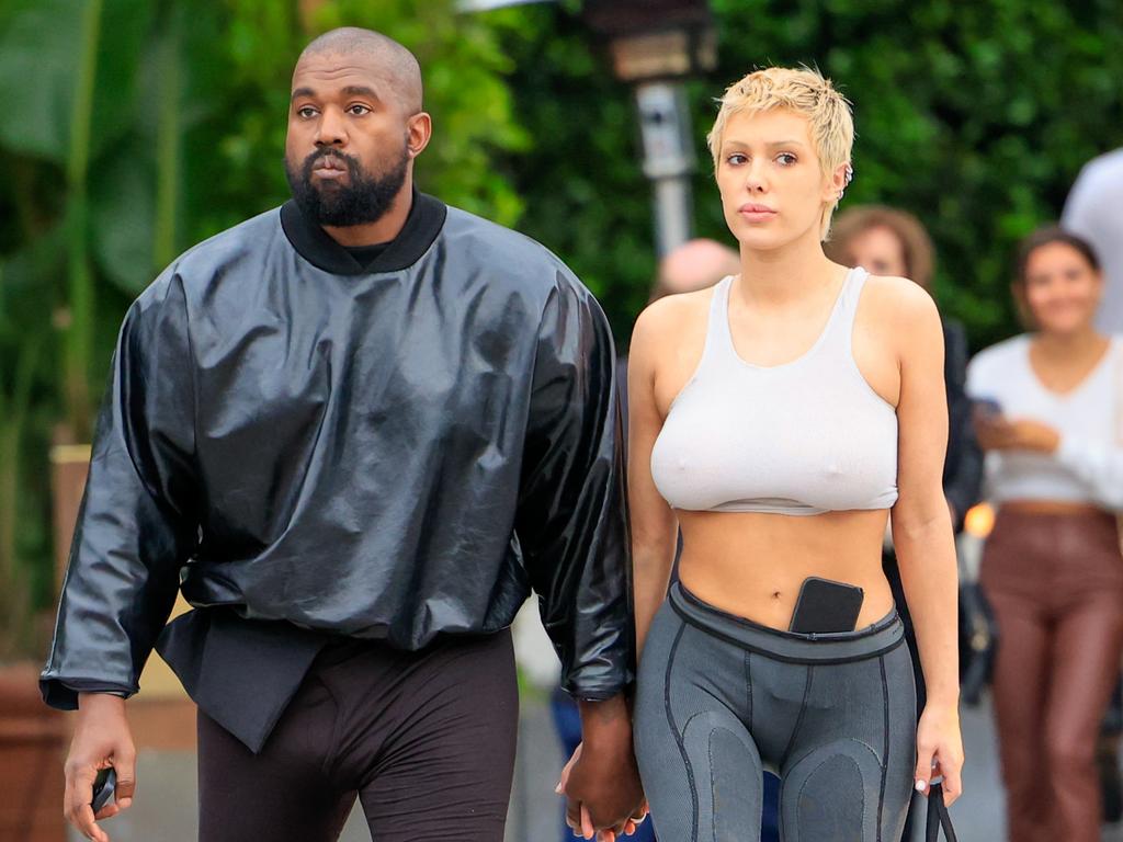 Kanye West and Bianca Censori in LA in May. Picture: Rachpoot/Bauer-Griffin/GC Images)