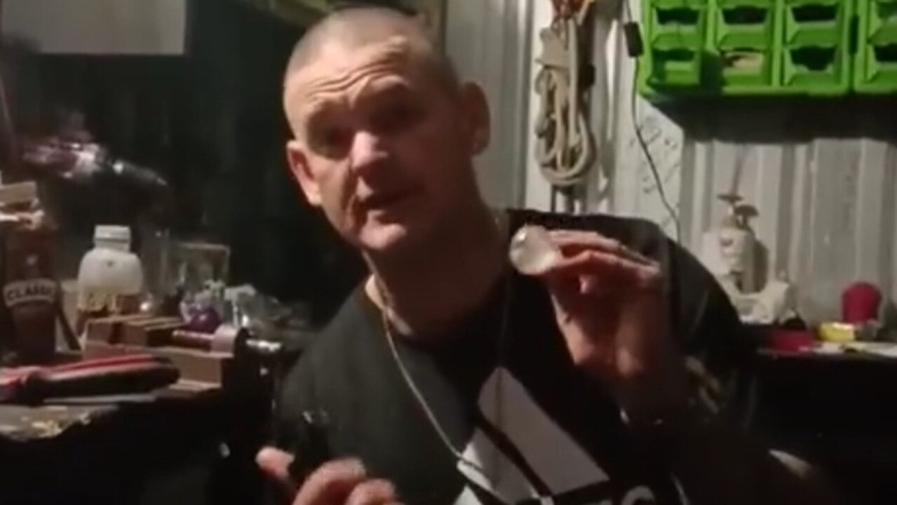 Justin Dempsey also posted videos of him smoking meth on social media. Photo: Facebook