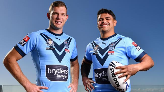 Tom Trbojevic and Latrell Mitchell. Picture: Grant Trouville/NRL Images