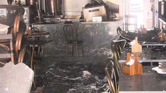 Saray Kebab House has been gutted in a fire that may be suspicious.  Picture: 7NEWS