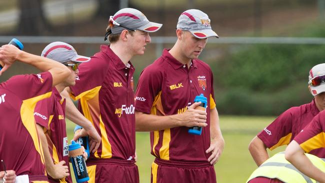 Matthew Willans and Billy Stanlake in Queensland trial match