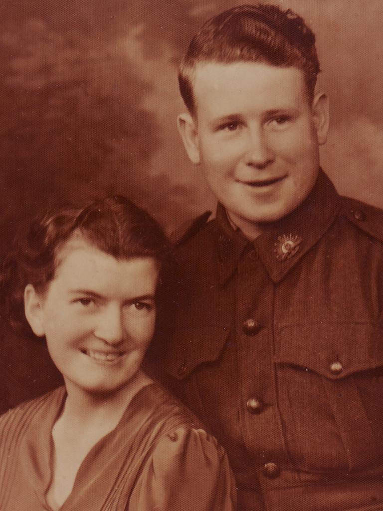 “My father Wilkie Desmond Collins aka Bill or Des, and my mother Norma Collins nee Finn circa 1941. Dad was one of a couple of survivors of the Tol Plantation Massacre carried out by the Japanese on February 4, 1942 in Rabaul.” Picture: Supplied by Michael Collins