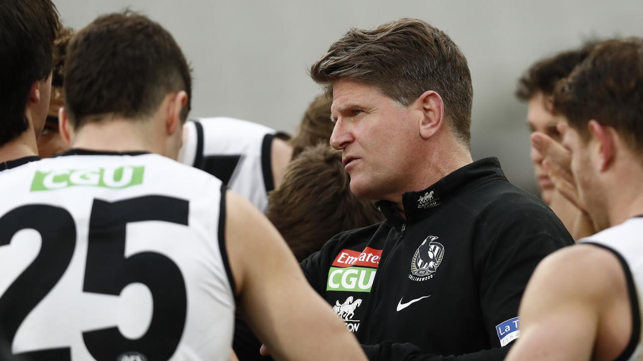 Robert Harvey and the Pies will head north on Saturday night — if the Queensland Government ticks it off. Picture: AFL Photos/Getty Images