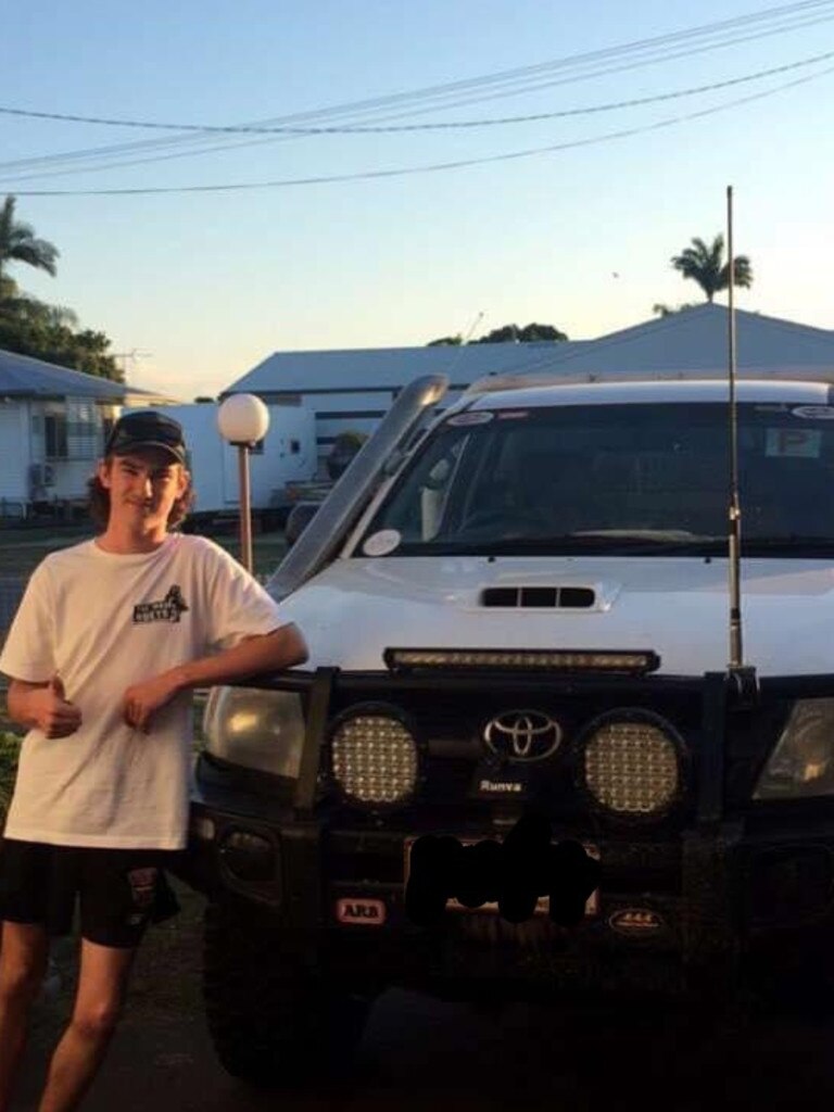 Mackay teen Gus William Ward wrote off his $30,000 Landcruiser while drink driving on the Bruce Highway. Picture: Facebook.