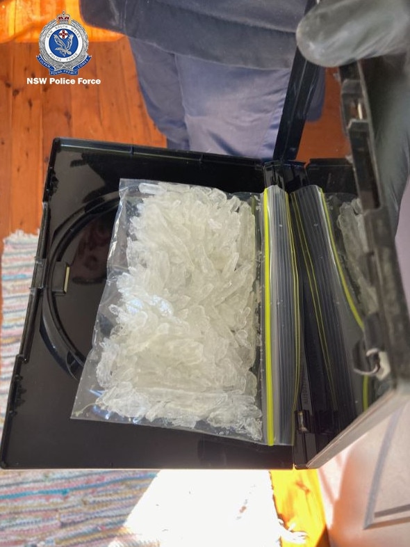 Drugs and weapons were allegedly seized in a series of early morning raids at Cessnock. Picture: NSW Police.