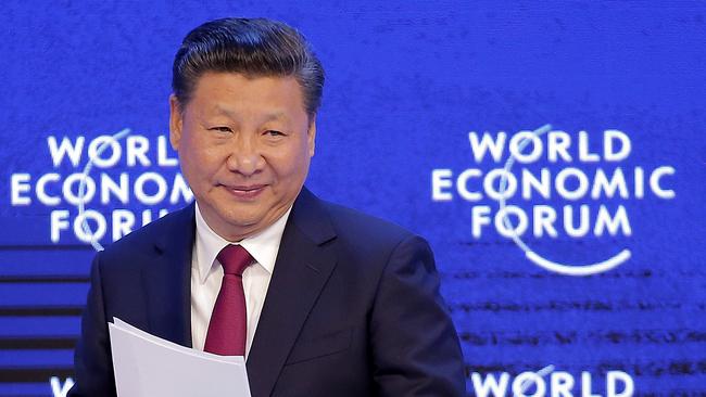 Chinese President Xi Jinping at the World Economic Forum in Davos.