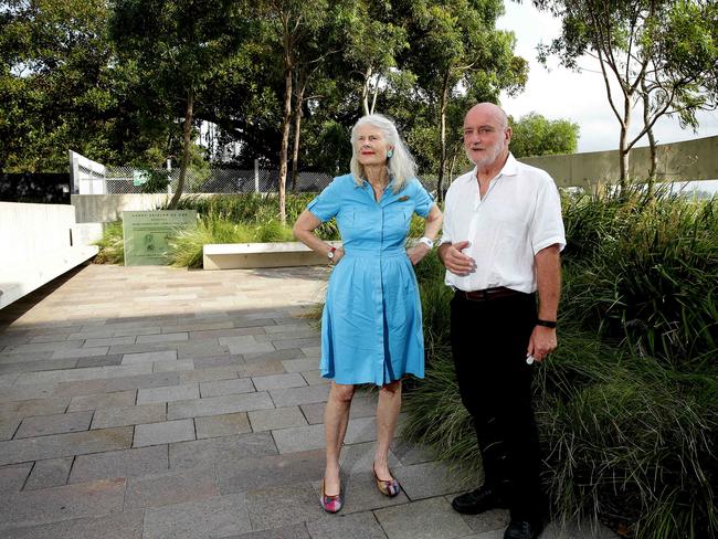 Park campaigner Penelope Seidler and Milsons Point community spokesman Ian Mutton at Harry’s Park. Picture: Annika Enderborg