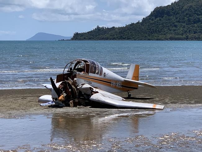 The fatal plane crash at Ball Bay, north of Mackay, on Christmas Eve 2021. Photo: Janessa Ekert