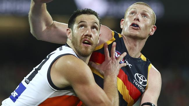 Shane Mumford in action for GWS. Picture Sarah Reed