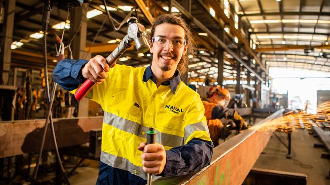 Naval group apprentice Mitchell Baker. Picture: Tom Huntley