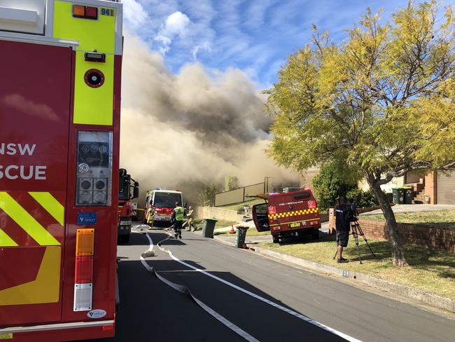 The blaze broke just before 10am on Monday morning. Picture: Madeline Crittenden