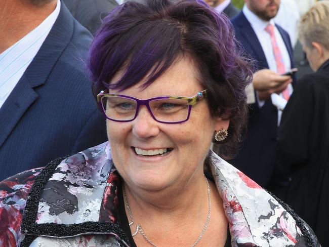 Owner of Higher Ground, Debbie Kepitis, takes in his nailbiting victory. Picture: Getty Images