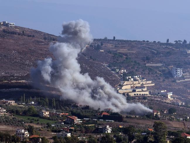 An Israeli air strike hit Khiam on October 4. Picture: Getty Images.