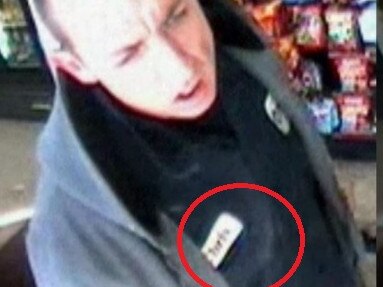 Thief Chris Thomason was identified within 20 minutes after CCTV footage showed him committing a crime while wearing his name tag. Picture: Facebook/Placer County Sheriff's Office