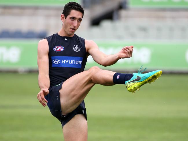 Jacob Weitering is the face of Carlton’s future. Picture: George Salpigtidis